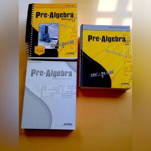 Abeka pre algebra teacher key, solution key & student test book (NEW)